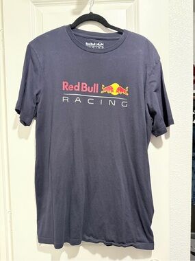 Red Bull Racing Men's Short Sleeve Logo Tee in Navy Size XL